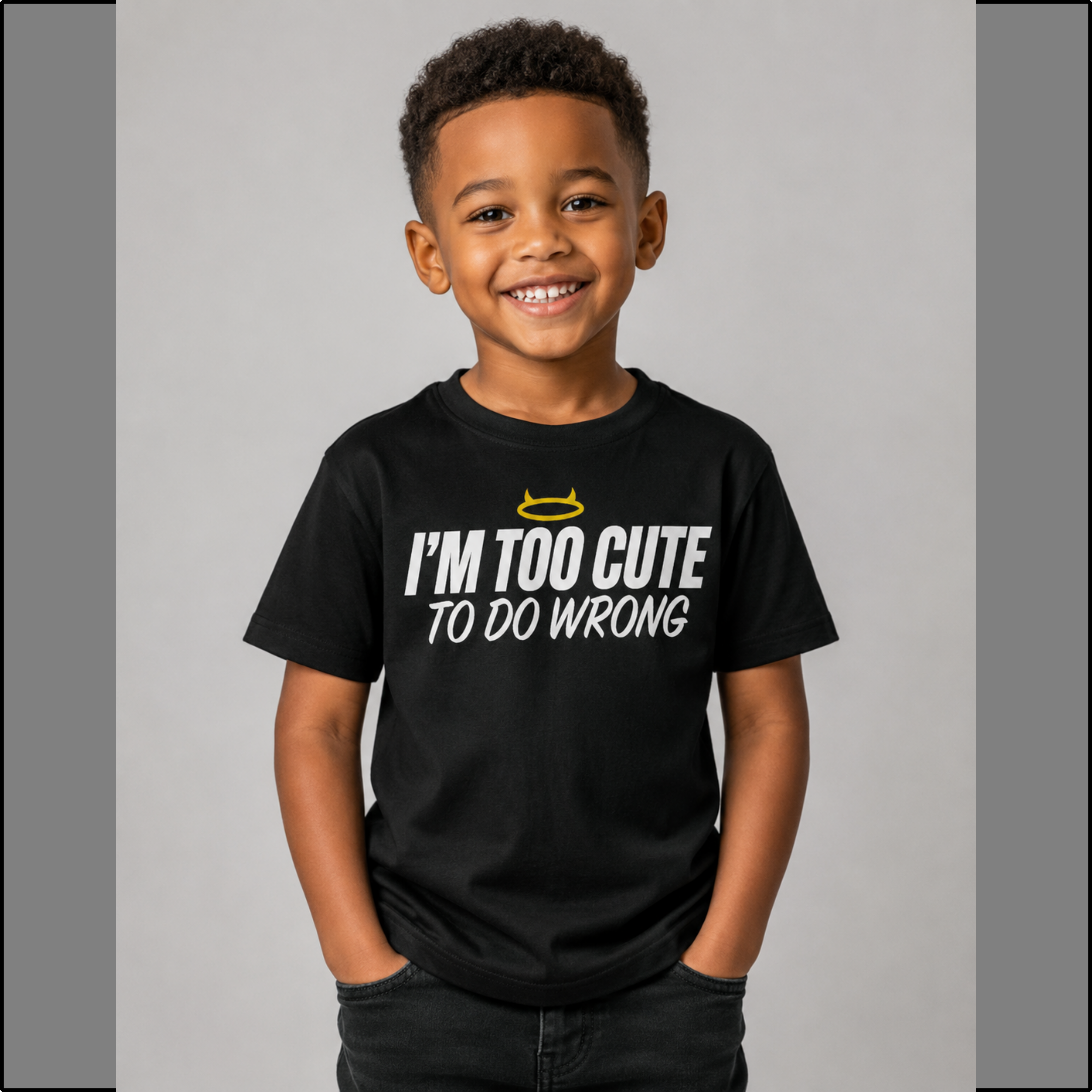 Too Cute To Do Wrong Kids Tee